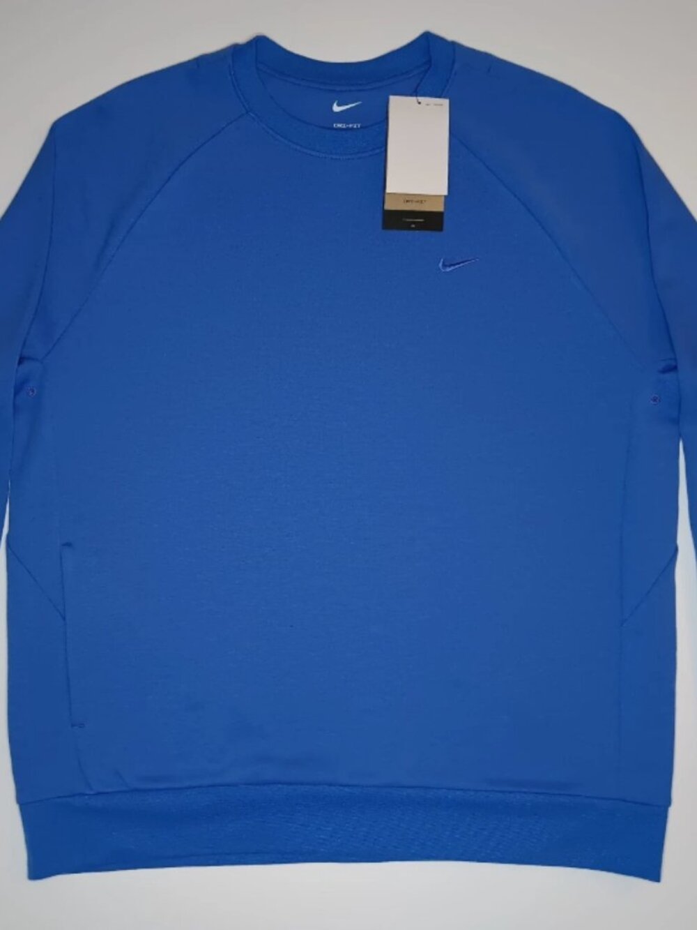 Nike Primary Fleece Dri-FIT UV Performance Crew Sweatshirt Men's Size Large Blue